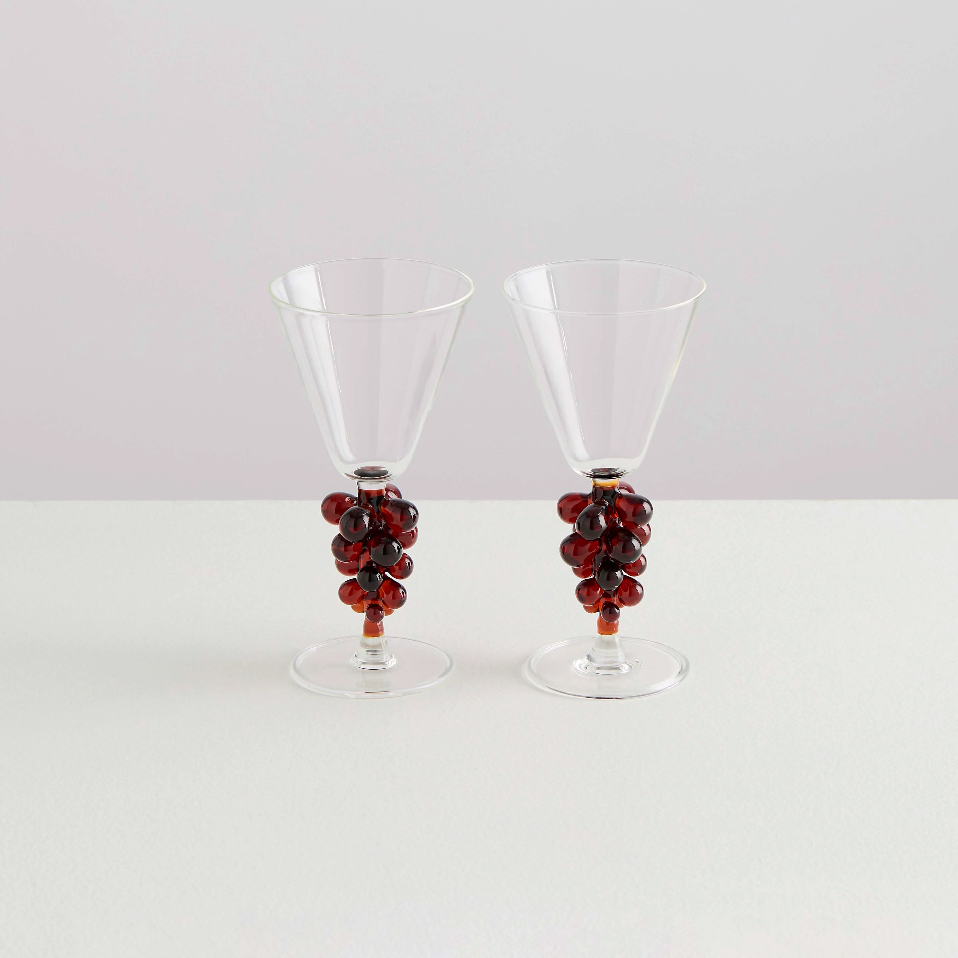 2 Bordeaux Wine Glasses | Clear & Amber - Image 2