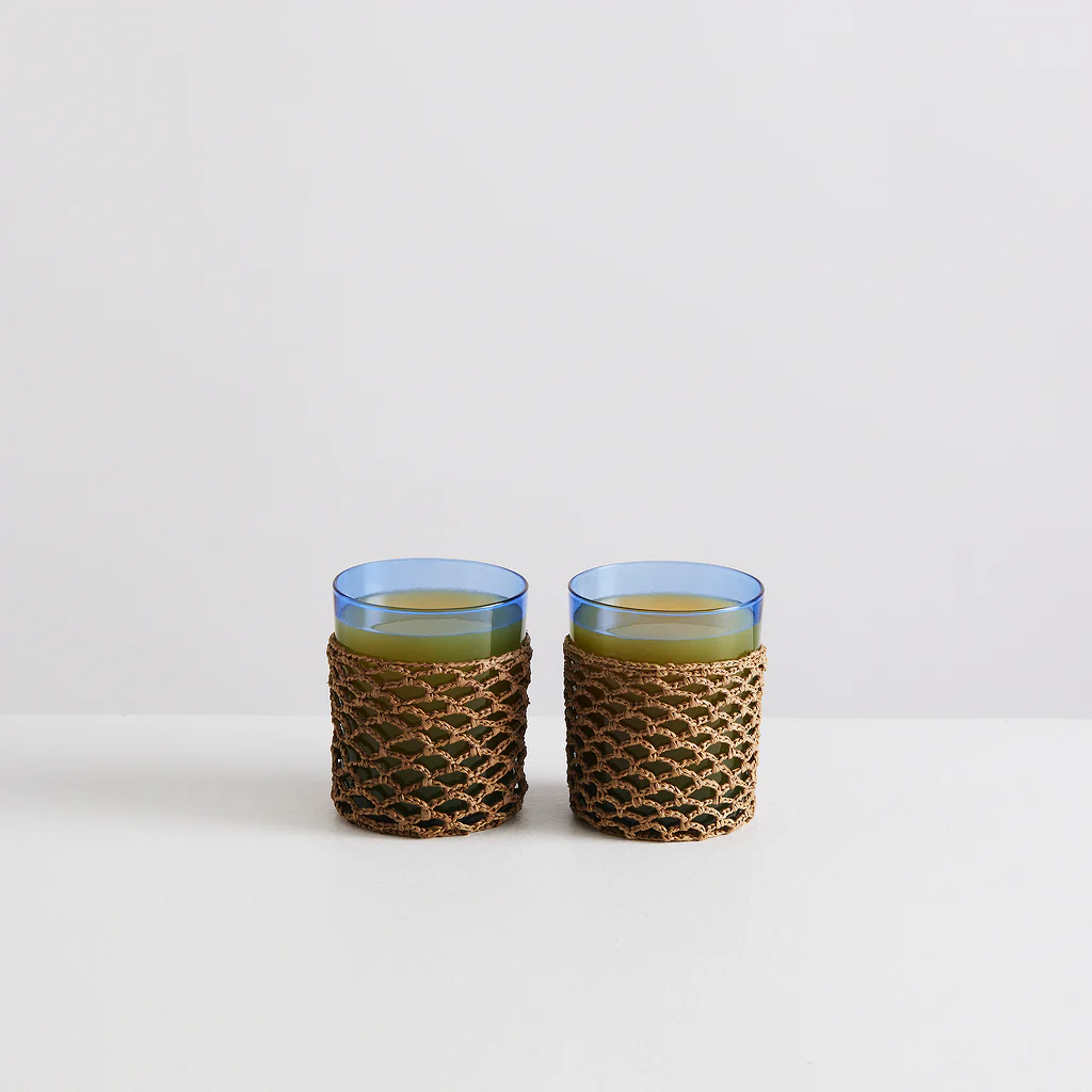 2 Palamós Gobelets | Azure & Taupe - Image 2