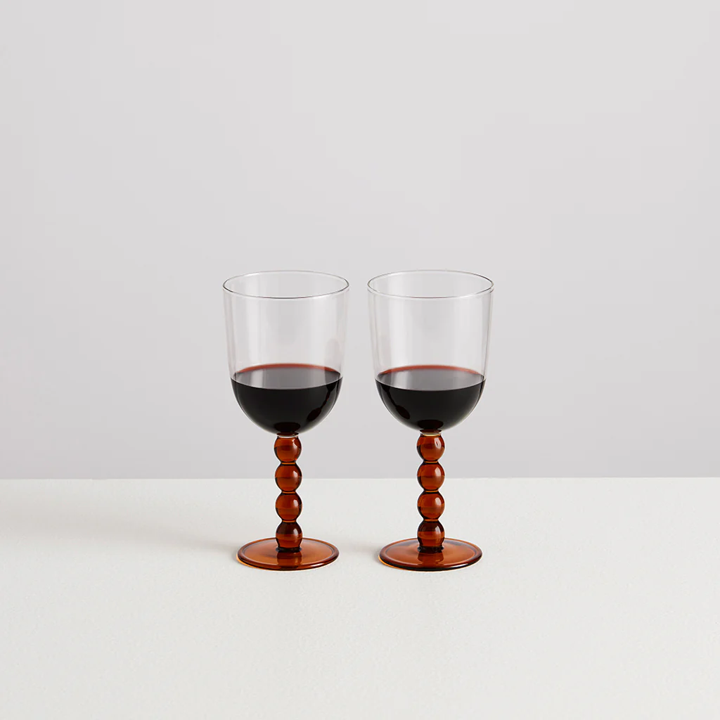 2 Volute Wine Glasses