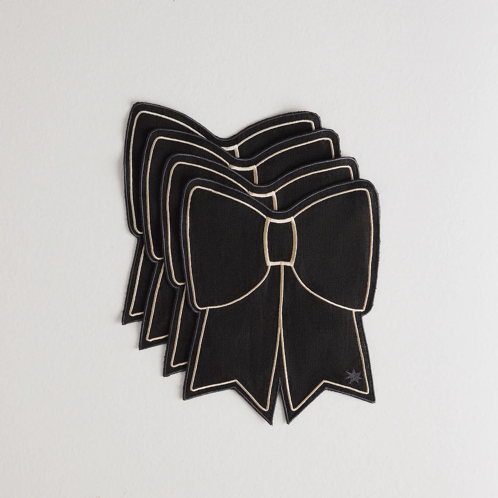 4 Bow Cocktail Napkins - Image 2